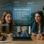 Командная работа с чек-листом SEO и онлайн-преподавателем